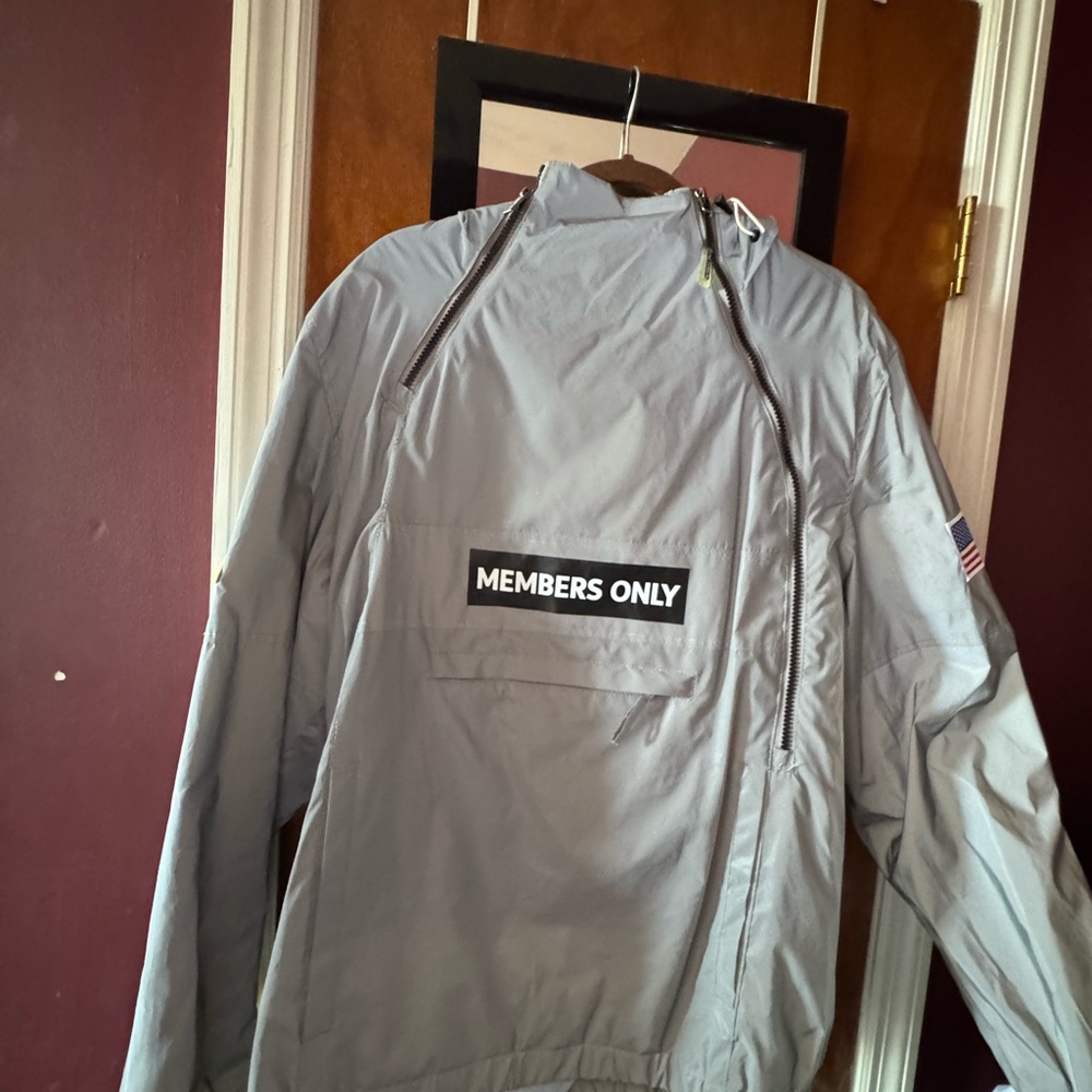 Members Only Light Gray Windbreaker